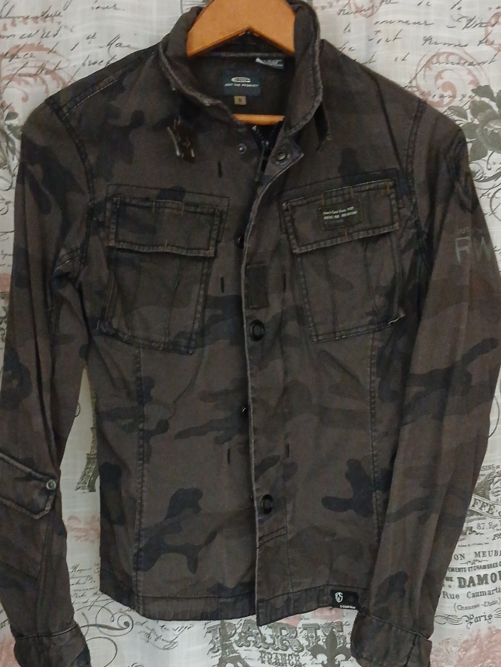 G-Star   Camouflage Field Jacket in Brown and Olive